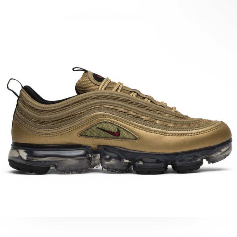 Nike Gold and Black Air VaporMax 97 Sneaker